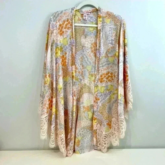 Victoria’s Secret Floral Swim Kimono/Cover Up Size ML - Picture 1 of 3